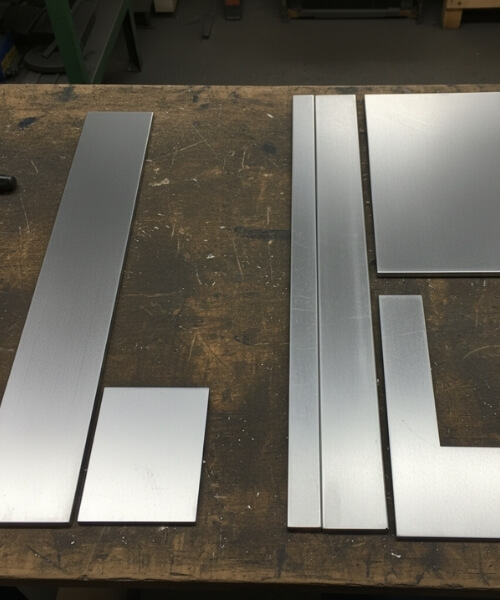 Ergebnis von Edelstahl laserschneiden auf Tisch